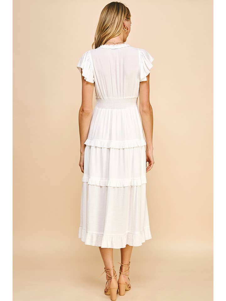 PINCH - Wholesale Dress - Women's - RUFFLED TEA LENGTH DRESS - 3597D35