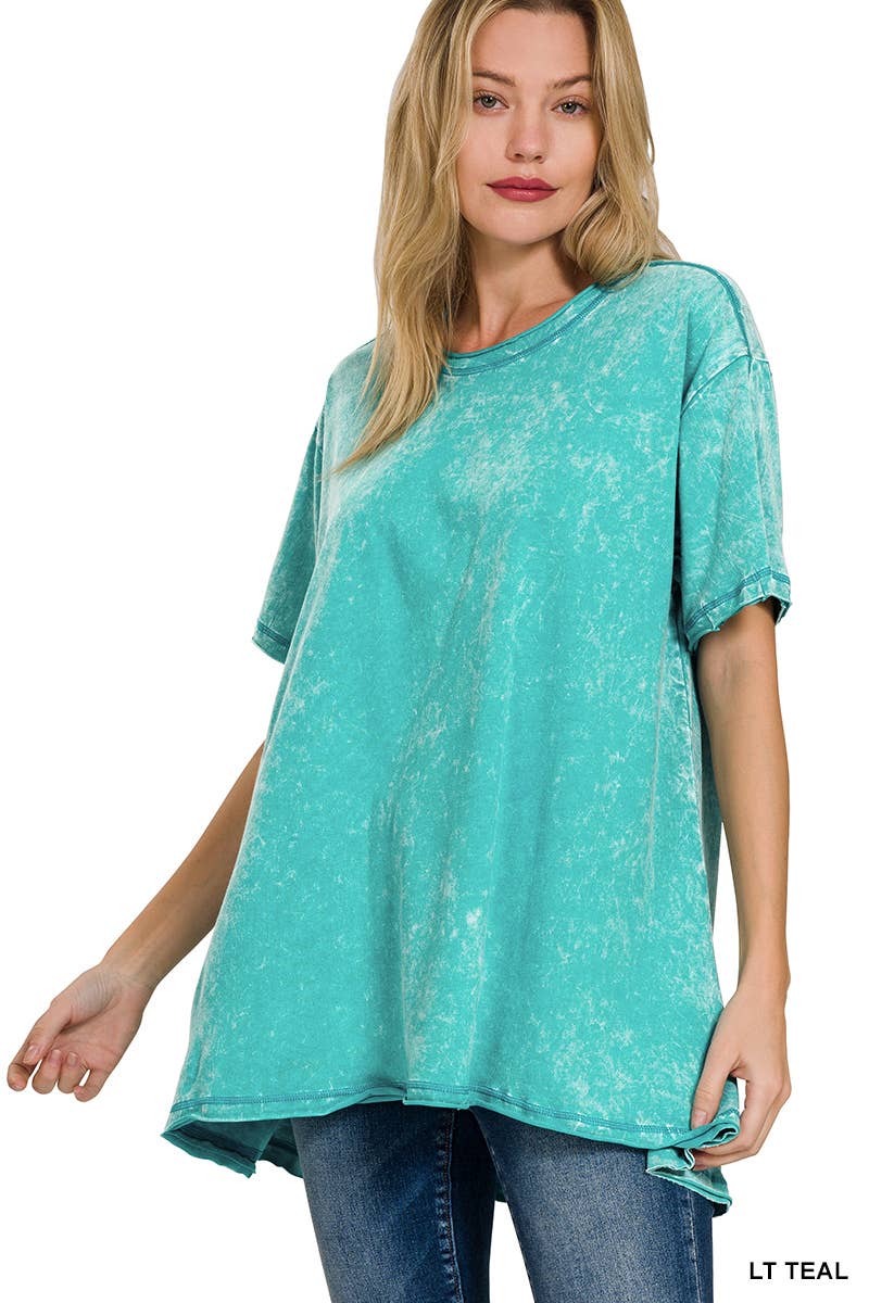 42POPS – wholesale T-shirt – women's – "._ SI-25351 Vintage Washed Short Sleeve Top As shown57