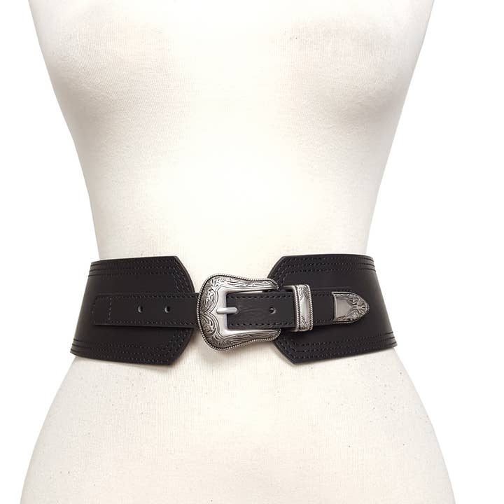 Axesoria West - Wholesale Belt - Women's - Wide Width Contour Waist Belt w/ Western Buckle Set
