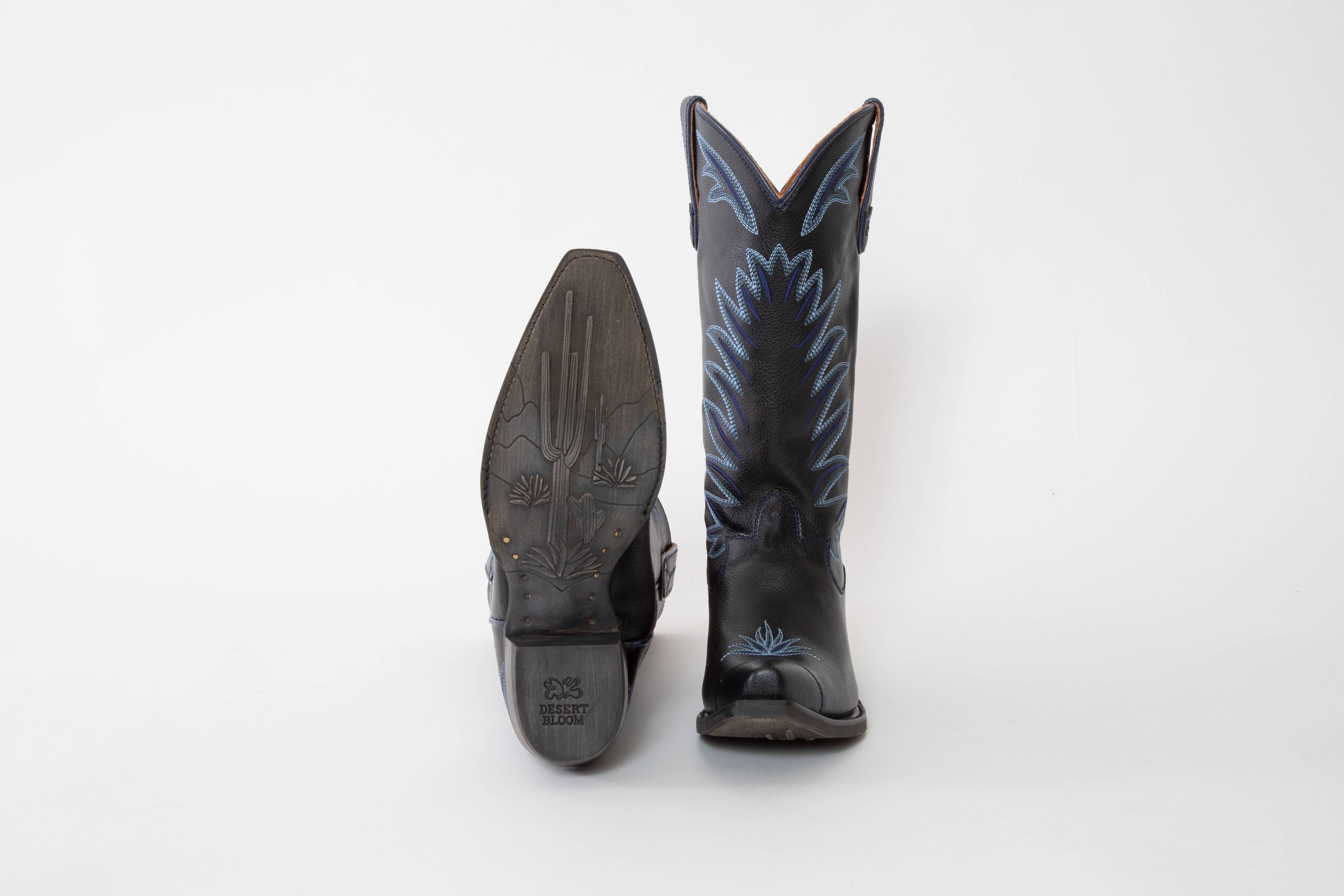 Desert Bloom Boots, LLC – wholesale Cowboystövlar - Dam – Vild Agave Onyx2