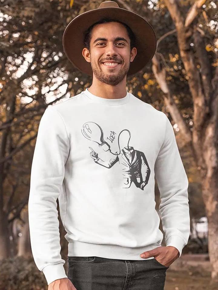 Idea Man In Suit Sweatshirt Men's -Image by Shutterstock for wholesale by Fashion Quality Boutik