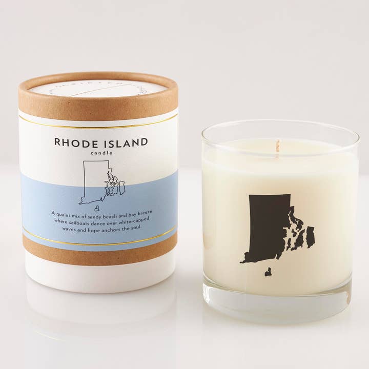 Scripted Fragrance - Wholesale Jar/Filled Candle - Rhode Island State Soy Candle