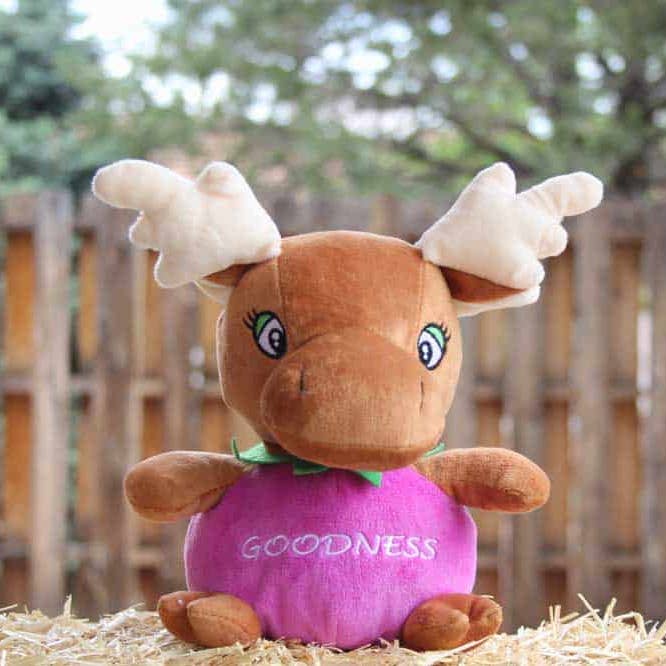 Goodness: The Grape Moose Plush for wholesale by New Day Gifts