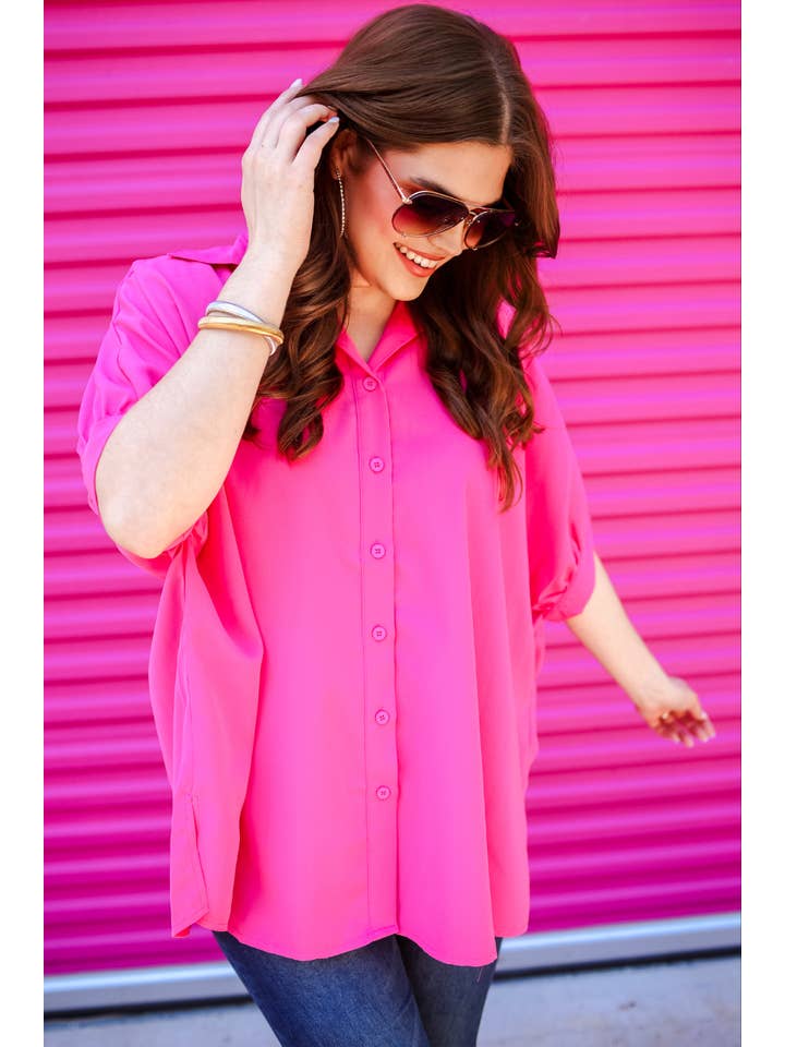 Jess Lea - Wholesale Button Down Shirt - Women's - Oakley Oversized Top1