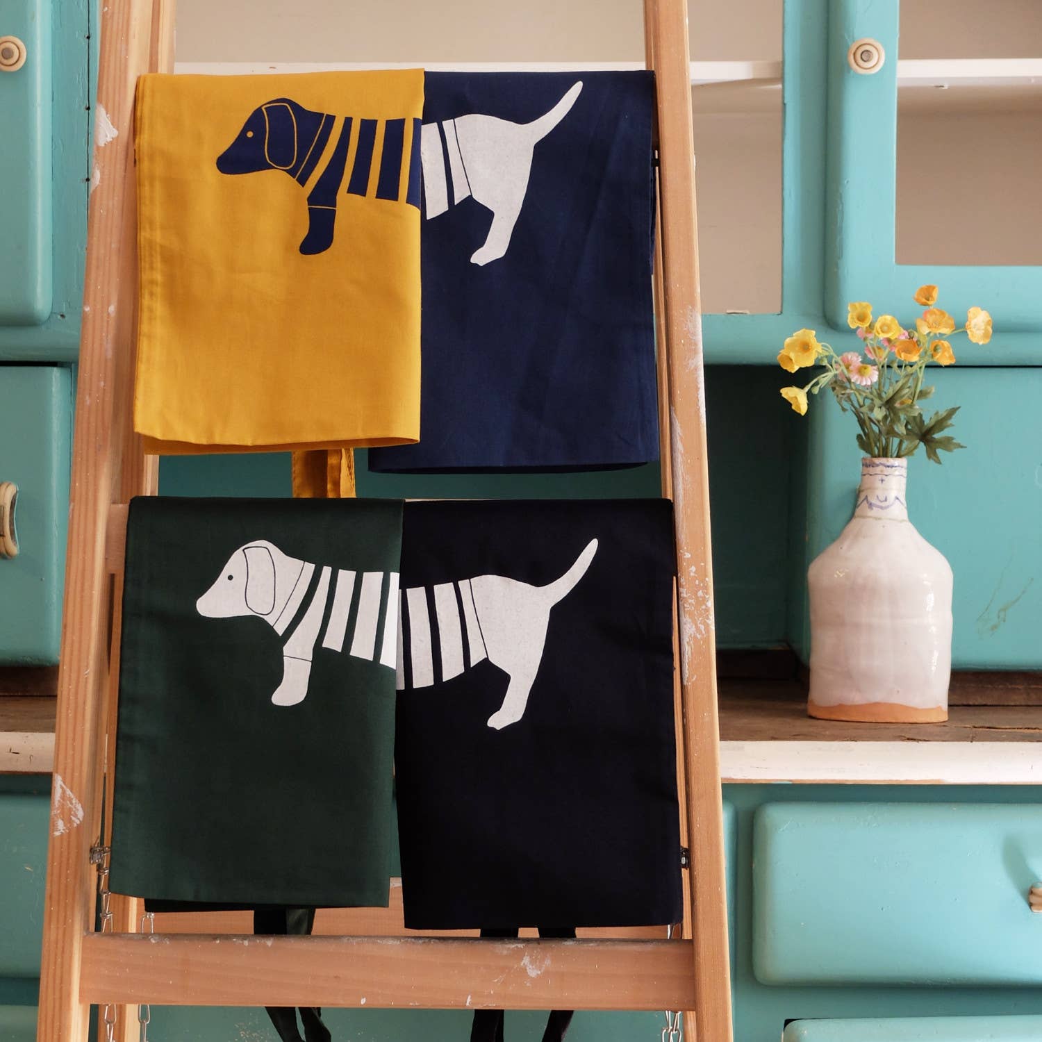 Wonder Of Today - Wholesale Tote Bag - Women's - Hand-printed fabric bag with dachshund motif2