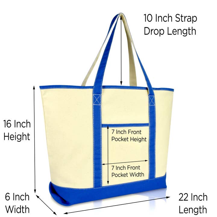 Dalix - Wholesale Tote bag – Women's - DALIX 22" Open Top Heavy Duty Deluxe Tote Bag Outer Pocket51