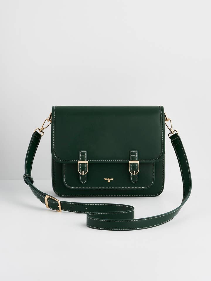 In den Wald Grüner Klassischer Satchel für den Großhandel von Fable England