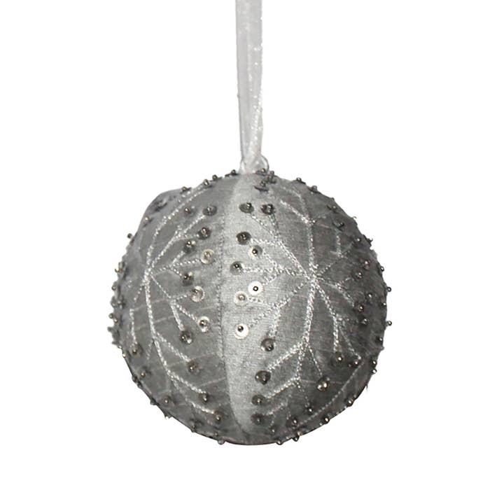 A&B Home Group Inc. - Wholesale Ornament - D5" Fabric Hanging Ball Ornament