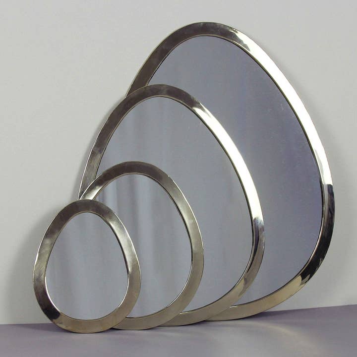 Artisan Stories – wholesale Wall mirror – Silver Brass Marrakech Egg Mirror