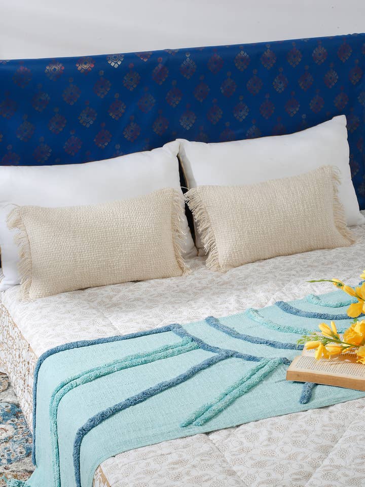 Modern Lumbar Cotton Cushion Cover for wholesale by Urban Adorn