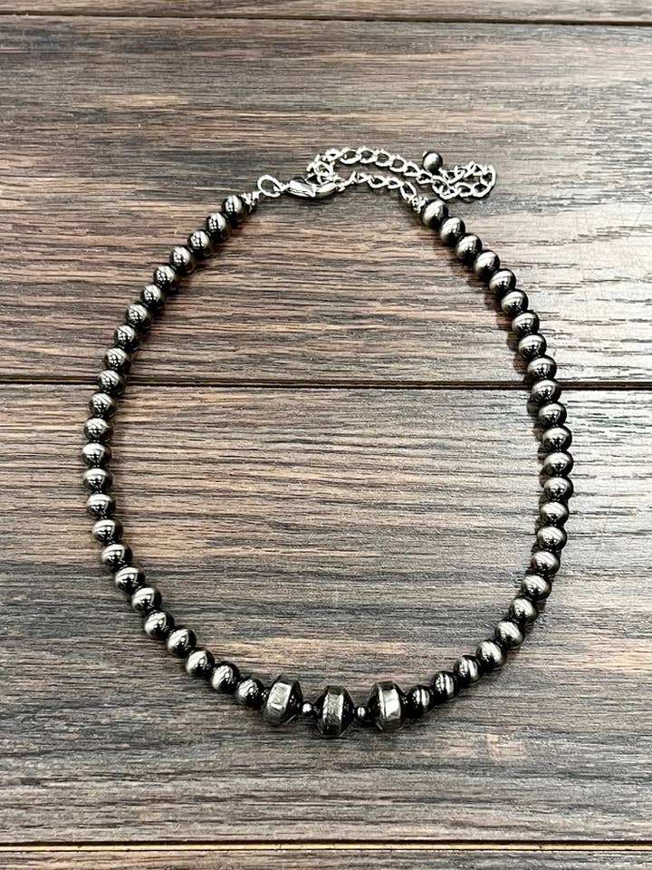 739635, Handgemaakte 16" Rondelle Poolse Navajo Kralenketting voor wholesale door ISAC Trading Inc