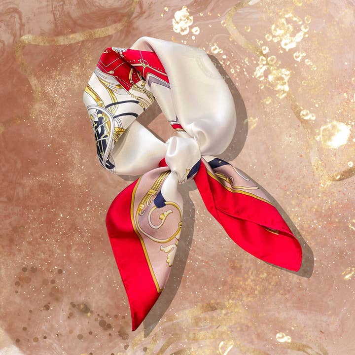 Scarf - trendy colorful - 70 x 70cm - silk for wholesale by Lourens Exclusive