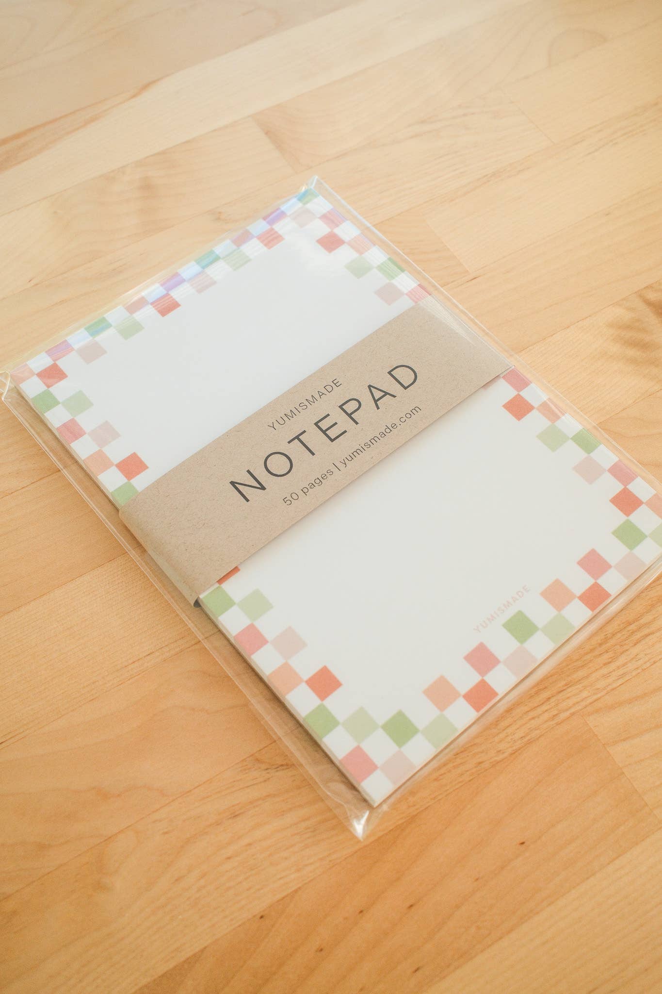 Yumismade - Wholesale Notepad - Checkered Pattern Blank Notepad0