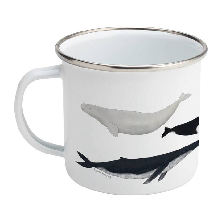 Whales - Enamel Mug for wholesale by Lydia Meiying
