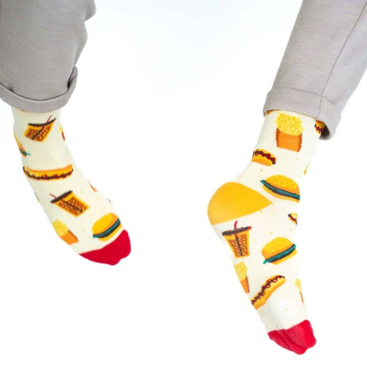 Billy Brown Socks | Women's Fast Food Socks for wholesale by Oli Olsen