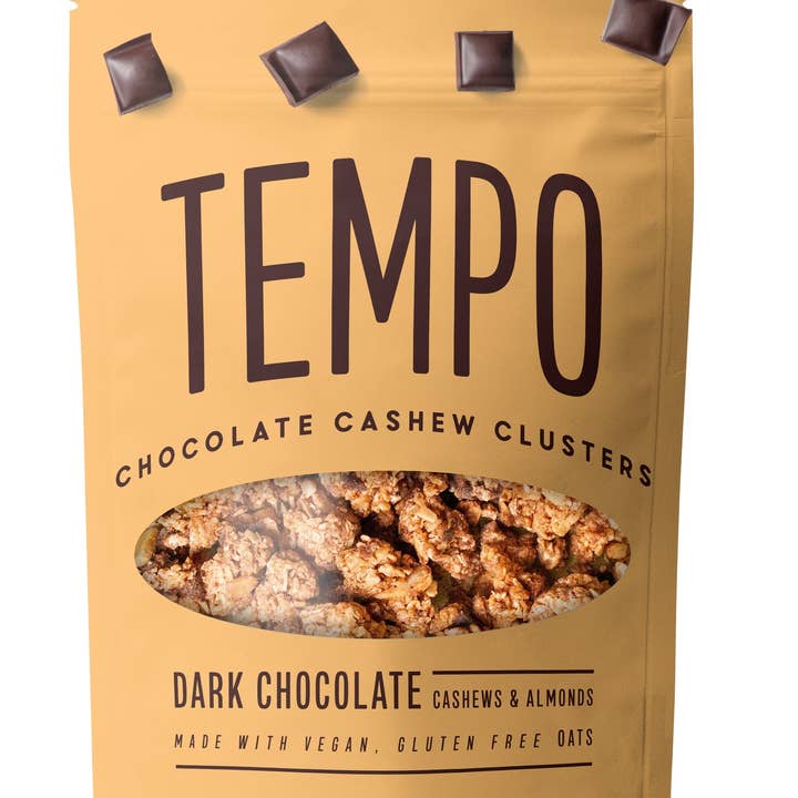 Tempo Granola - Wholesale Granola - Dark Chocolate Cashew Almond Granola Cluster 4oz-12 bag case7