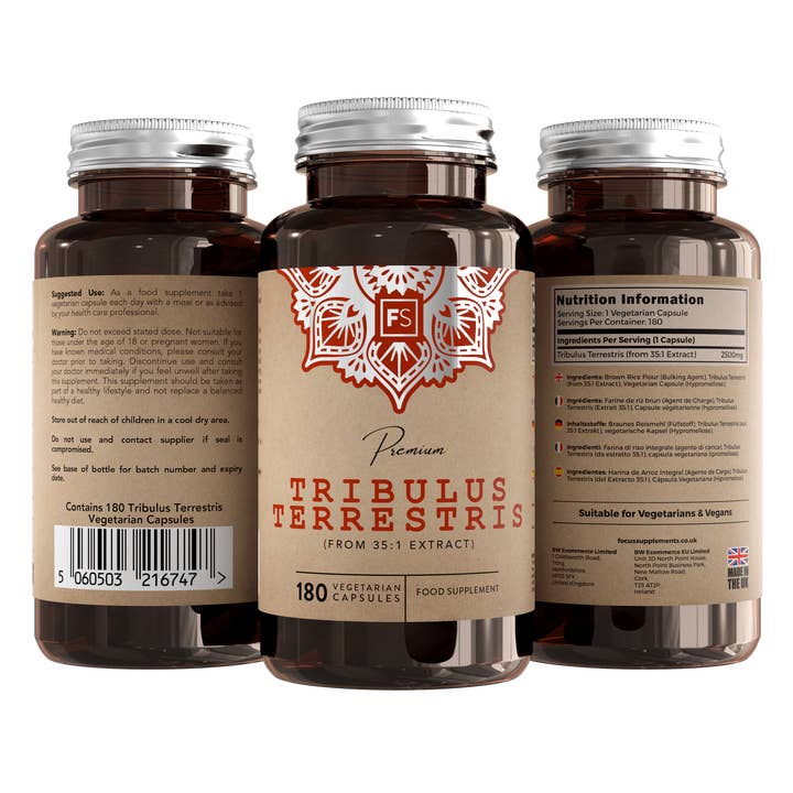 Focus Supplements - Wholesale Oral Supplement/Vitamin - Tribulus Terrestris (2500mg) 180 Capsules1