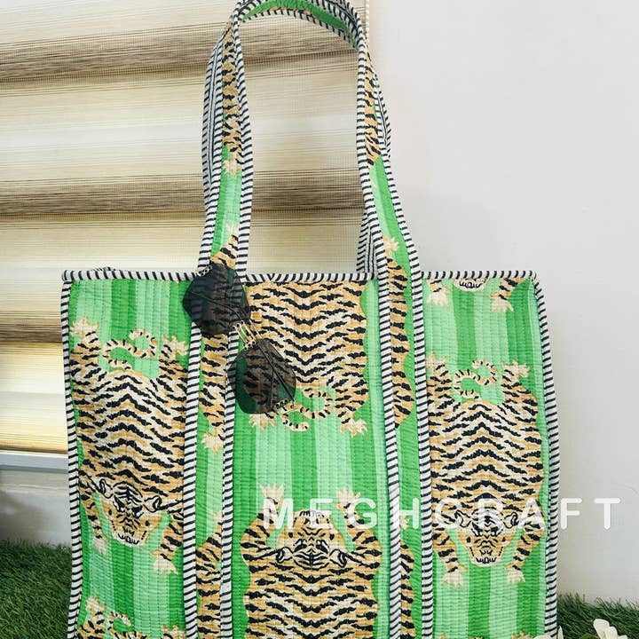 Meghcraft - Wholesale Tote Bag - Women's - Assorted Cotton Quilted Multipurpose Tote Bag | Beach Bag5