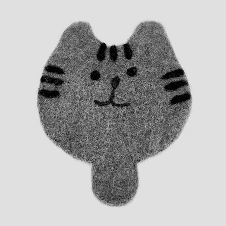 Filt Kitty Head Coaster, Glas, Kopholder, Temåtte for engroshandel hos Feltiful