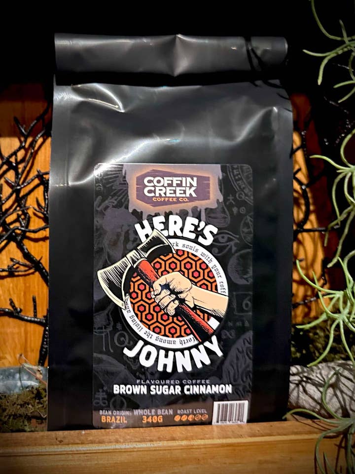 Here's Johnny - Brown Sugar Cinnamon Flavor for wholesale by Coffin Creek Coffee
