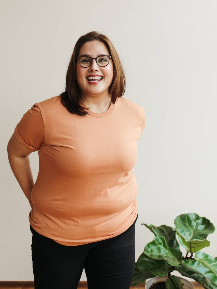 Polished Prints - Wholesale T-Shirt - Women's - Everyday Tee in Toasted Nut, Boyfriend Tee, Basic T-Shirt5