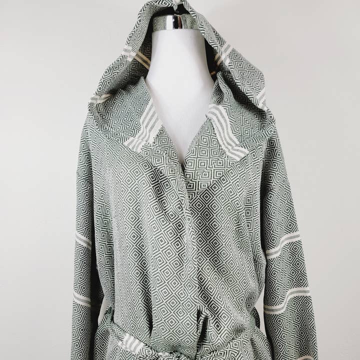 EBRU Home - Wholesale Robe – Unisex - Unisex Robe, Beach robe,Bath robe and spa,Turkish Robe GREEN8