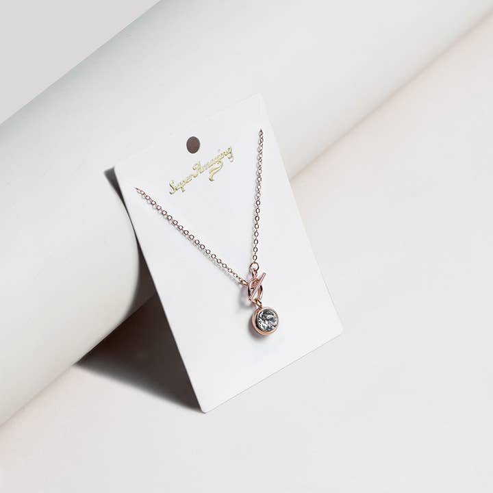 Super Amazing - Wholesale Pendant/Charm Necklace - Bezel Set Crystal Fob Necklace4