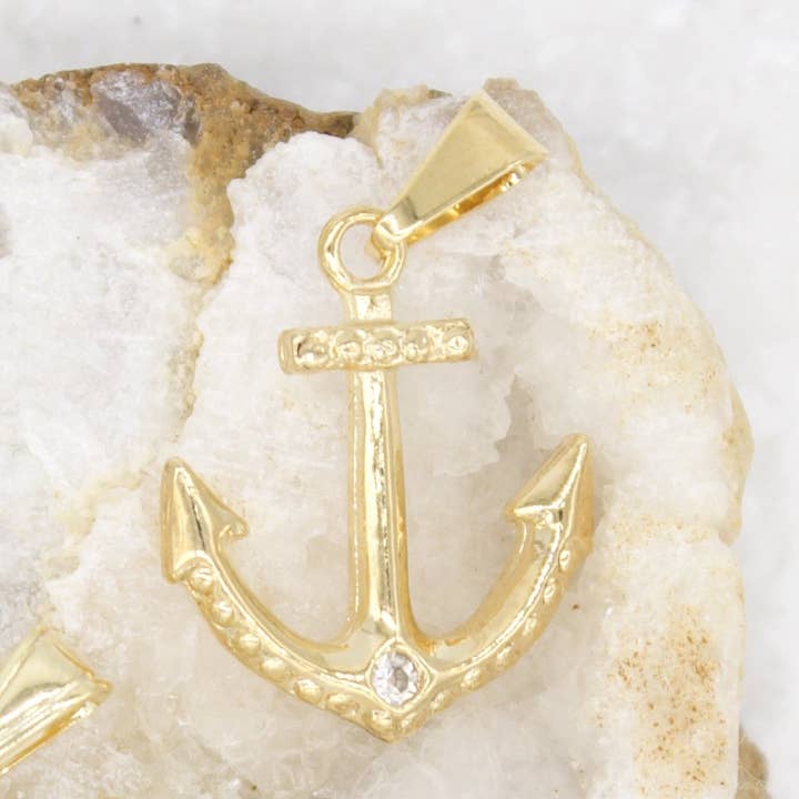 Ancre délicate en or rose 18 carats pour la vente par MIA Jewelry