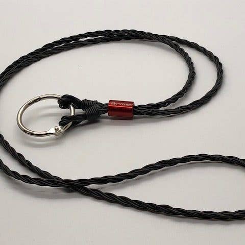Preferred Color Flyvines Recycled Fly Line Lanyard- Blackout for wholesale on Faire