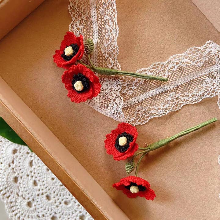 Miss Peachy - Wholesale Brooch - Remembrance Poppies Brooch2