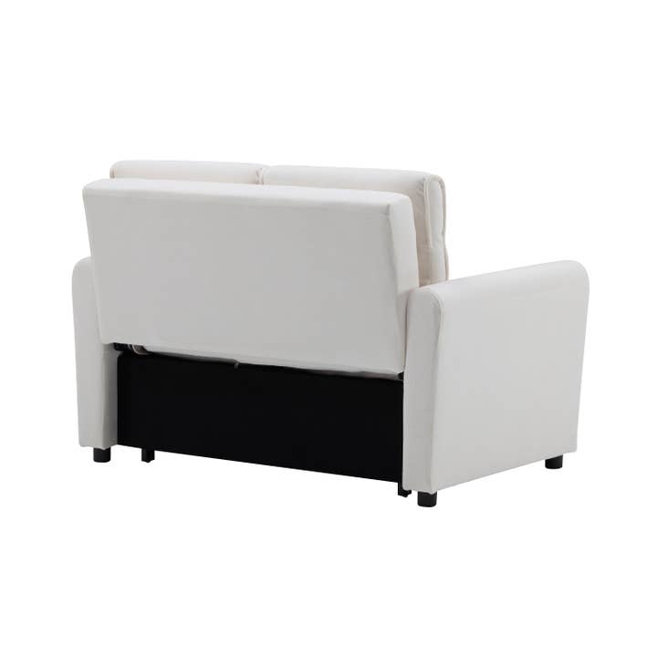 Urban Meuble - Wholesale Sofa - Light beige velvet 2-seater convertible sofa bed, 5-position backrest RIDGEGLEN30