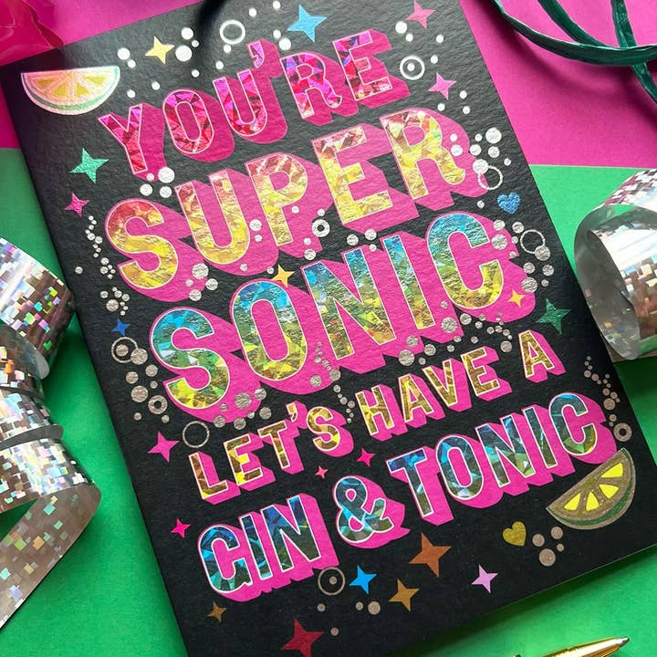 Cath Tate Cards - Wholesale Birthday Card - Super Sonic Birthday Card