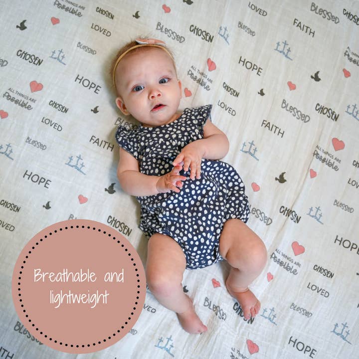 LollyBanks - Wholesale Swaddle - Baby - All Things Possible Baby Swaddle Blanket