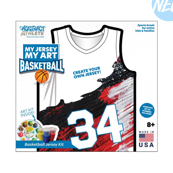 Abstrakt idrottare - Min tröja, min konst - Basket för wholesale av BeginAgain