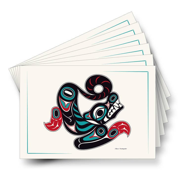 Wolf - Cartes d'art Formline à manches (douzaine) pour la vente par The Shotridge Collection