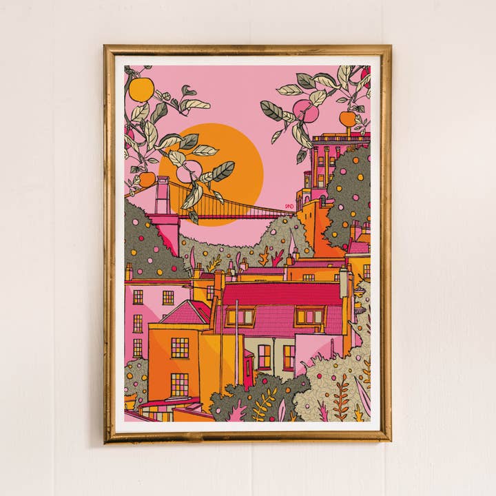 Freya Niamh Design - Wholesale Art Print - Bristol Art Print, Travel-Themed Art