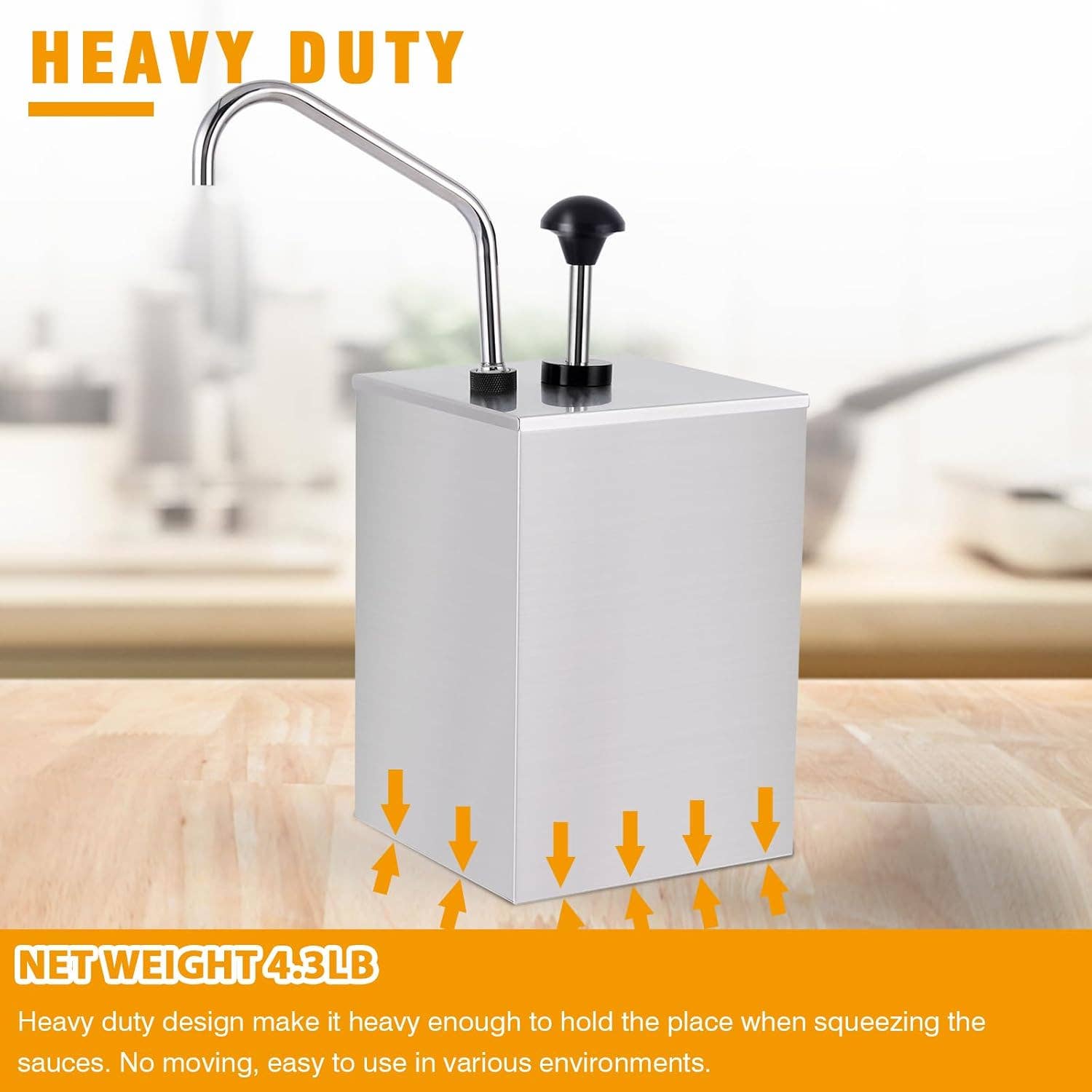 VIGOR - Wholesale Kitchen Tool/Gadget - Stainless Steel Ketchup Dispenser Utensils for Convenient Sauce Serving2