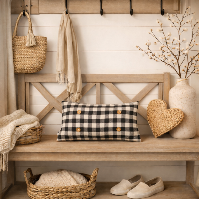 PillowPanels - Wholesale Throw/Decorative Pillow - BUFFALO CHECK: GINGHAM PILLOW ONLY (with insert) 5