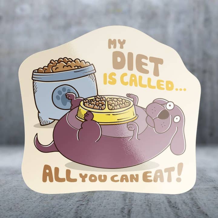 Hunddiet - Klistermärke för wholesale av Two Feet Treats