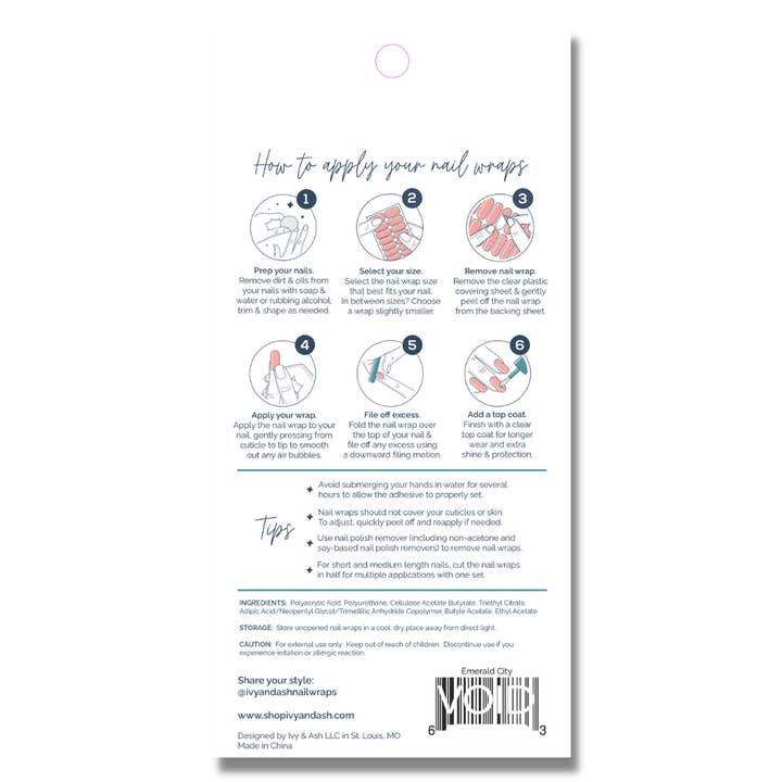 Ivy & Ash - Wholesale Nail Art/Decal - Sidewalk Chalk | Colorful Pastel Spring & Summer Nail Wrap