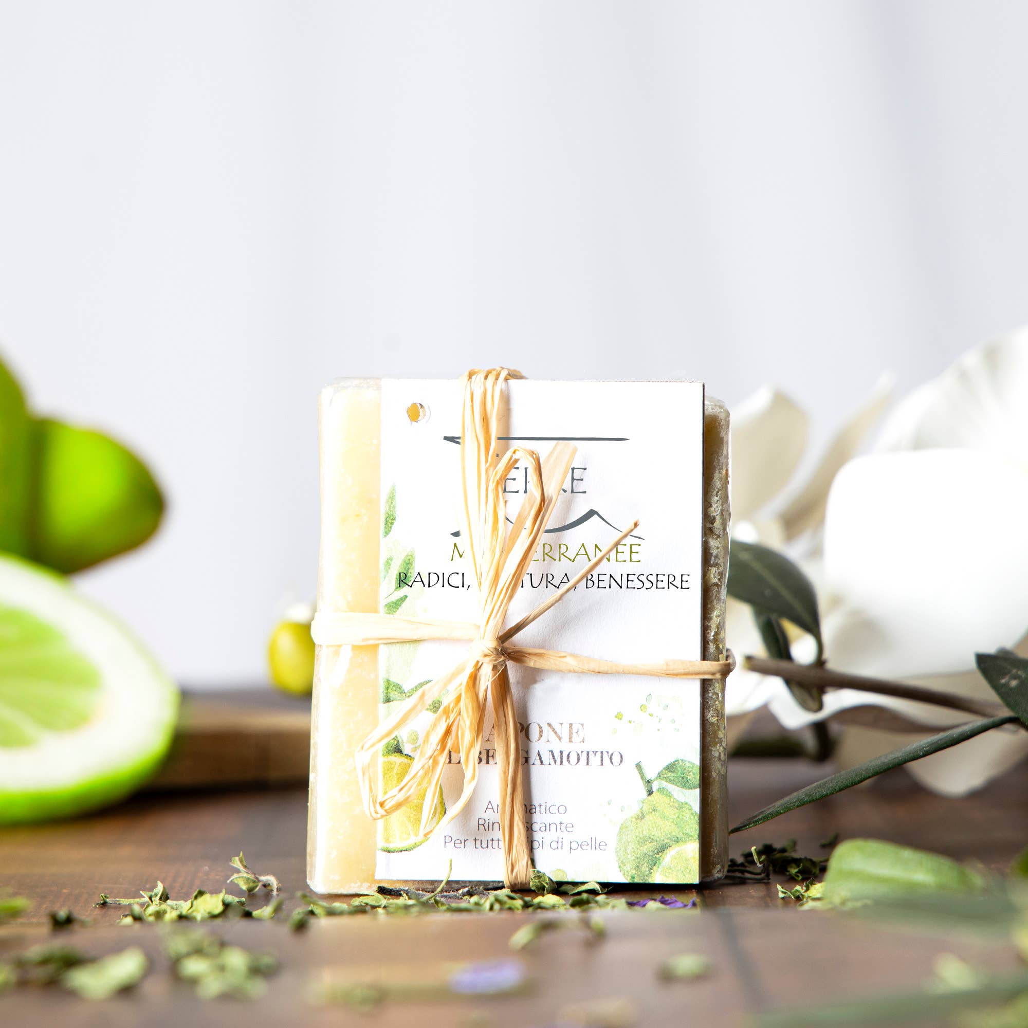 Terre Mediterranee – Großhandel Feste Seife – Bergamotten-Seife aus Kalabrien1
