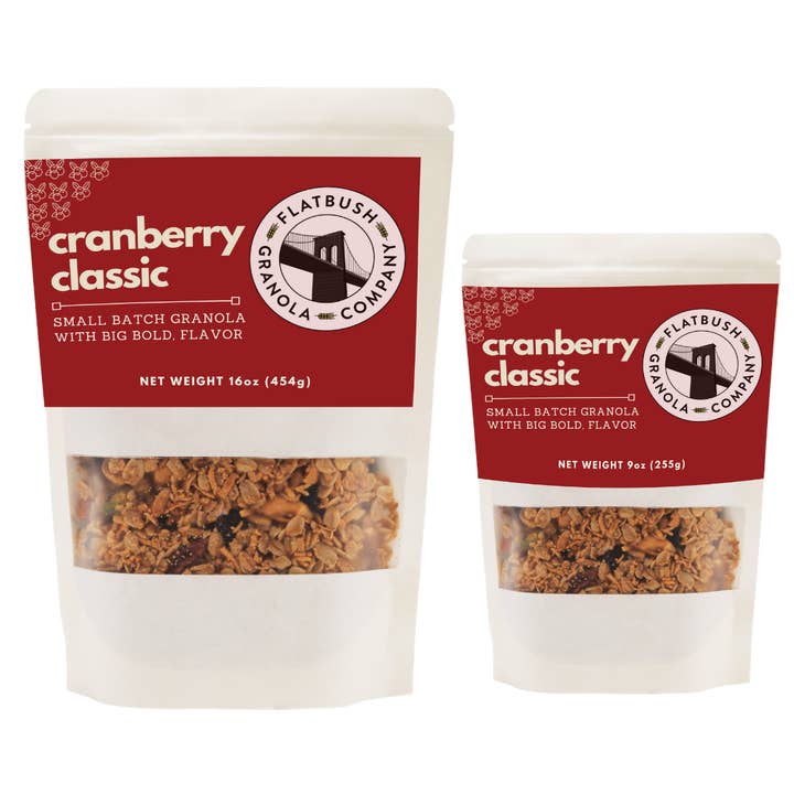 Cranberry Classic Granola (pouch) for wholesale by Flatbush Granola Company