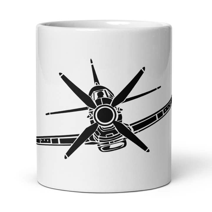Coffee Mug Of A P51 Mustang Fighter Plane for wholesale by Bellavance Ink
