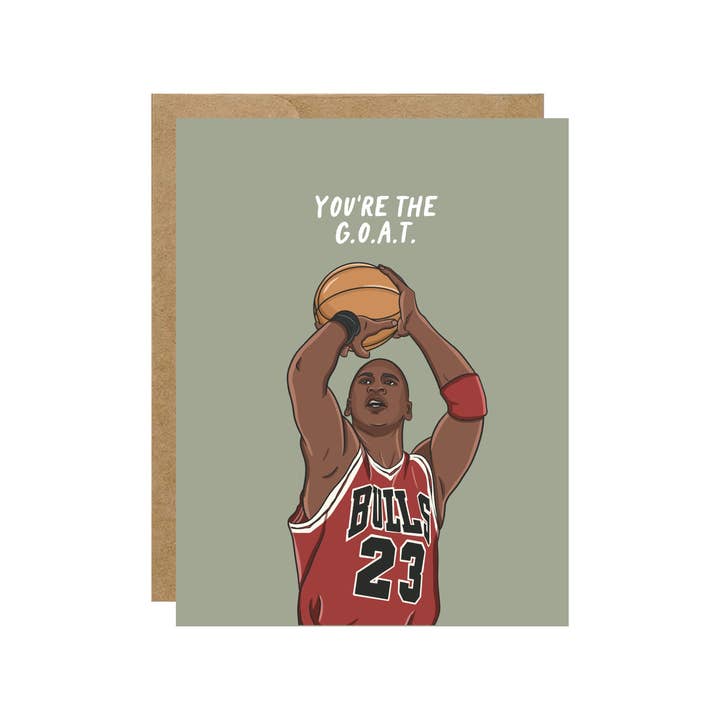 Tu es le G.O.A.T - Carte de légende du basket-ball et de la culture pop pour la vente par Simple Whimsy