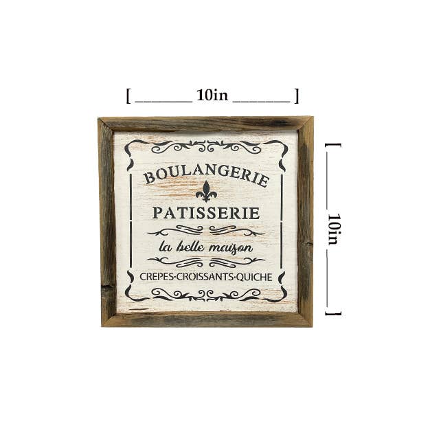 Pheasant & Needham Home Decor & Crafts - Wholesale Sign - French Pastry Handcrafted Wood Sign2