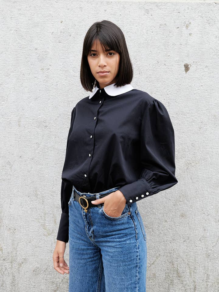 Blusa in cotone CHARLOTTE 1905 per la vendita all'ingrosso da parte di Julia Di Lorenzo Collection