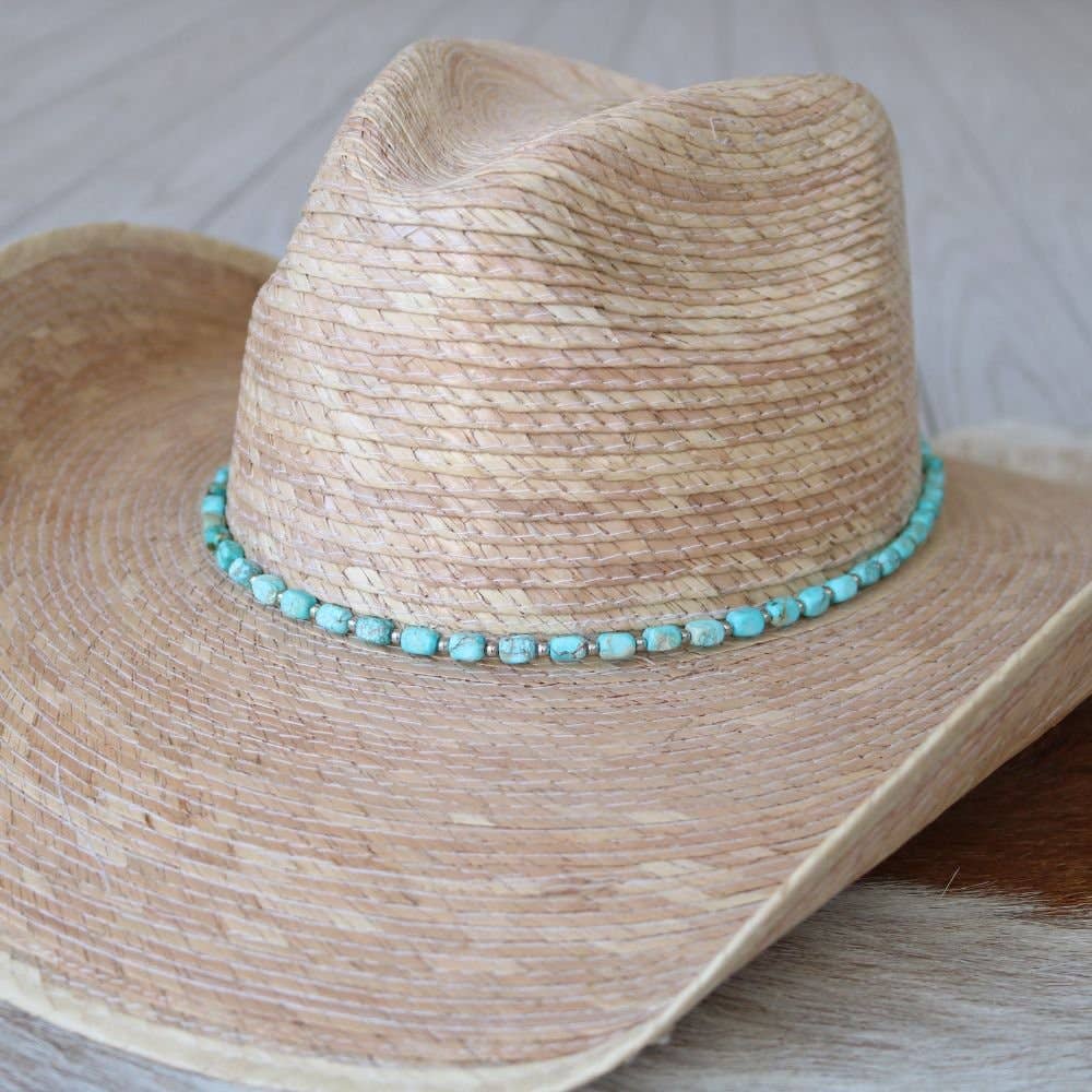 Willow Lane Hat Co. - Wholesale Hat Accessory - Women's - Chunky Turquoise Stone Hat Band - West2