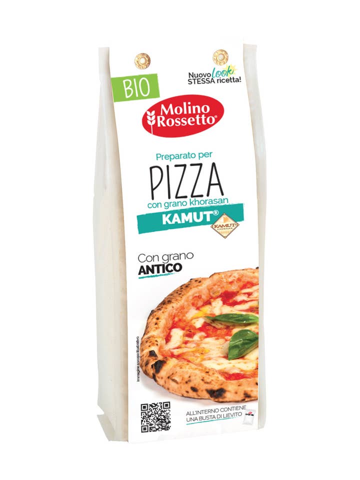 MEZCLA PARA PIZZA DE TRIGO KAMUT KHORASAN ORGÁNICA - 400g - para venta al por mayor de Molino Rossetto