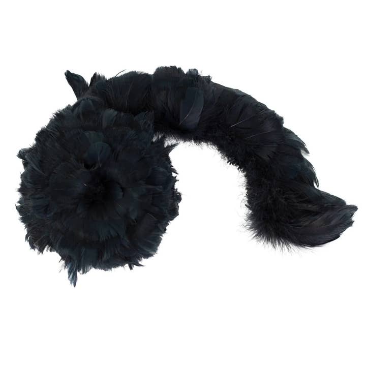 Zucker Feather Products - Wholesale Craft Supplies - Strung Goose Coquille Feathers 3-4" -- 1/4 lb-Black3