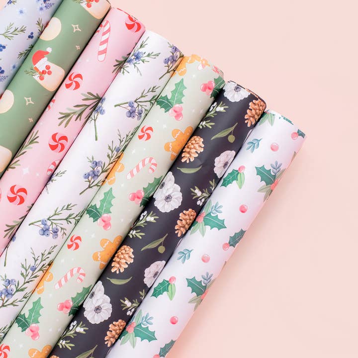 Isabella MG & Co. – wholesale Wrapping paper roll – Gingerbread Cheer Holiday Wrapping Paper - 3 sheet roll